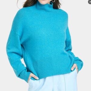 a new day Teal Turtleneck Sweater